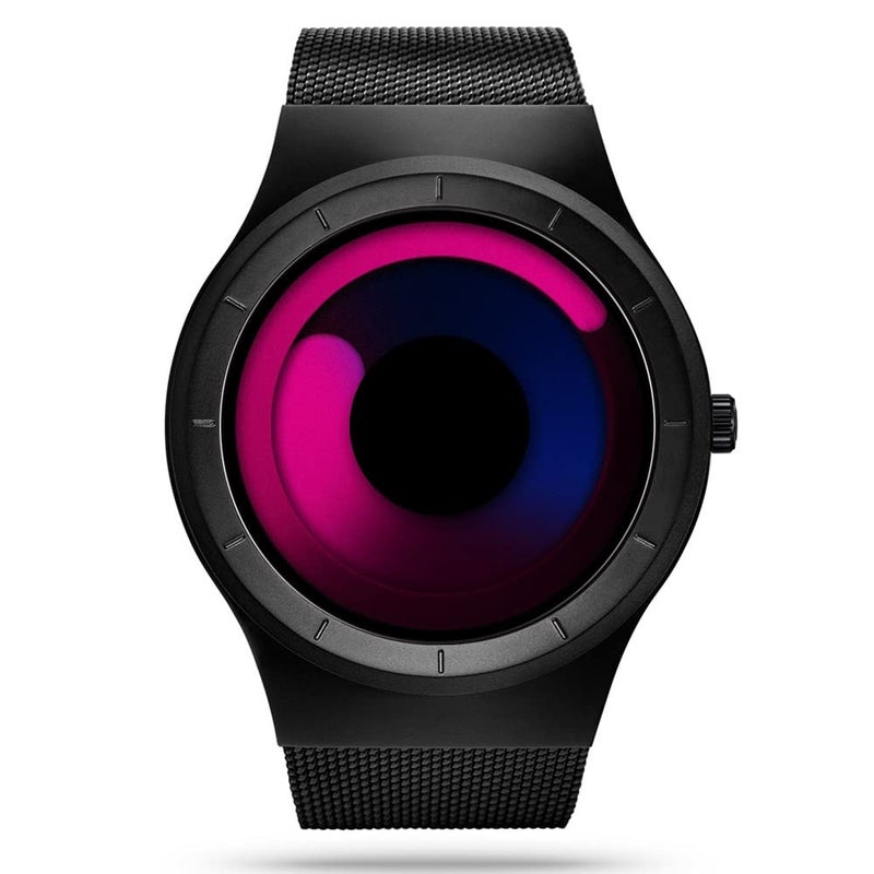 SINOBI Business Watches Men Fashion Creative Original Design Watch Men Steel Mesh Men's Watch Clock Relogio Masculino Unique Wristwatch(Black Purple) - Image 1